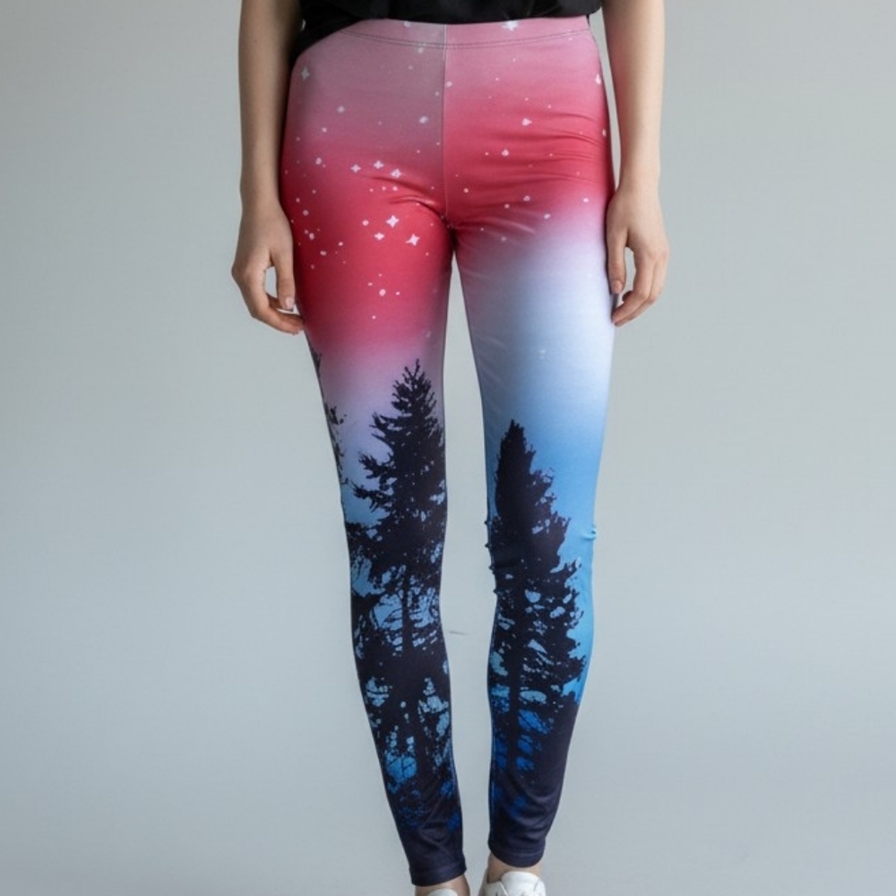 NEW! XL Northern Lights Gradient Women's Leggings 4005